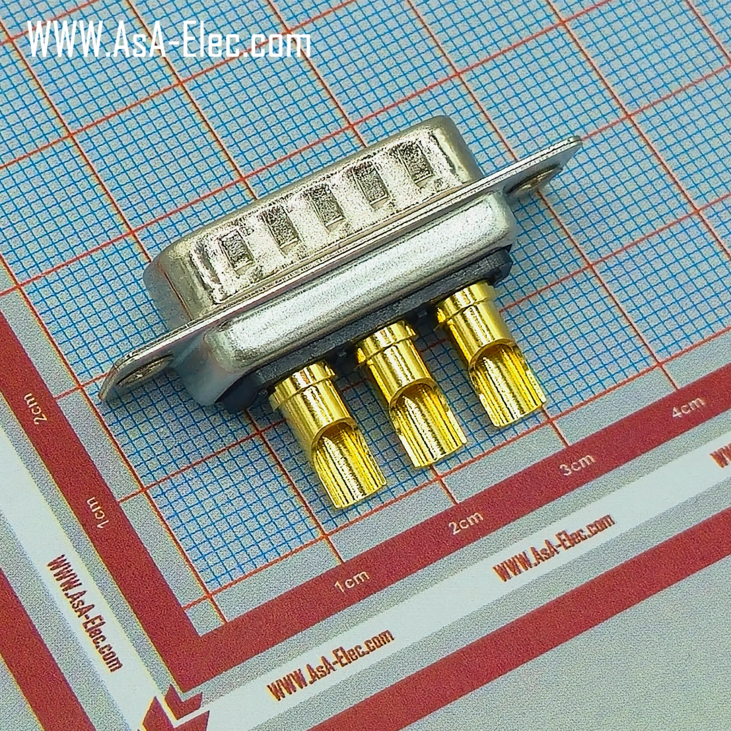 POWER D-SUB 3W3 SOLDER CUP-MALE